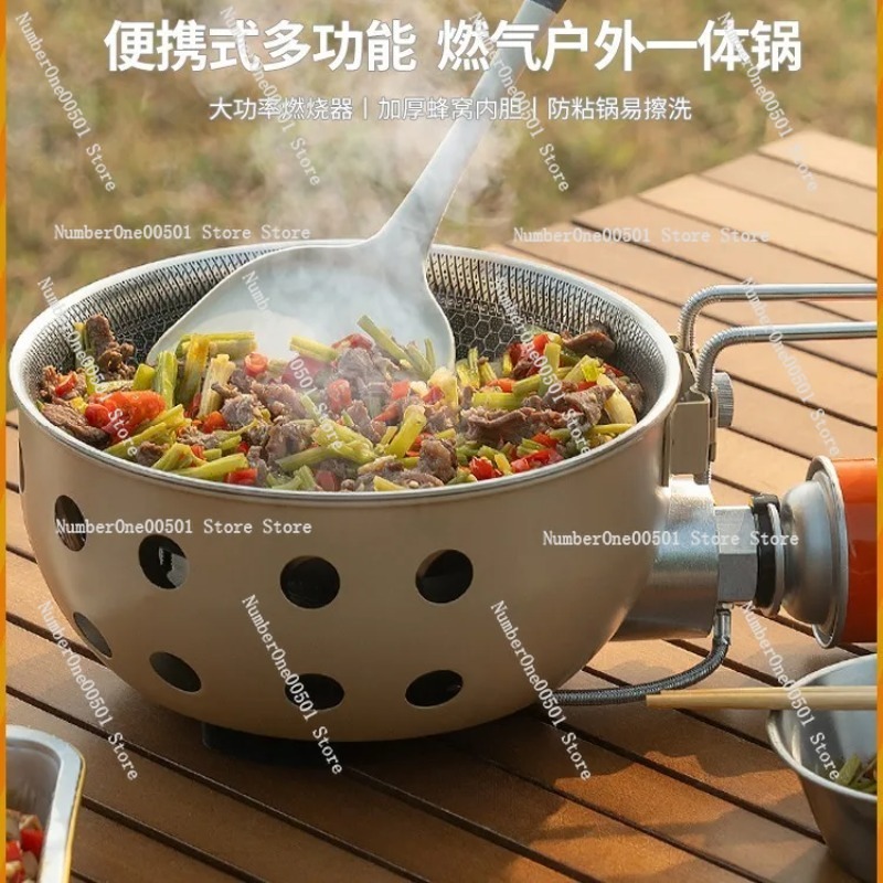 Camping Cooking One Pot - Taşınabilir Açık Hava Pişirme Tenceresi Hepsi