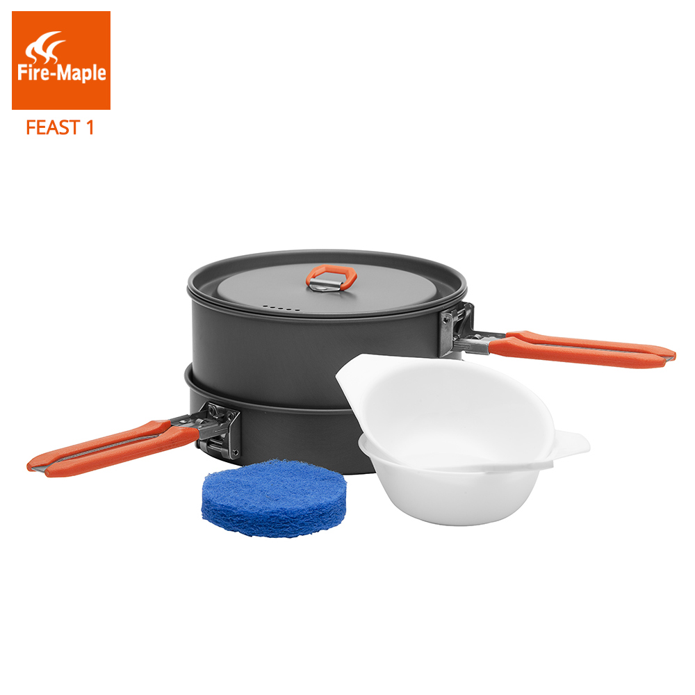 Camping Cooking Pots And Pans Set - Yangın akçaağaç Feast 1 açık kamp