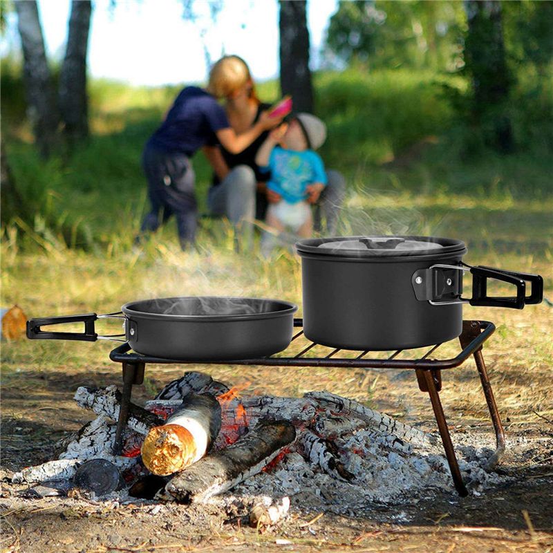 Camping Cooking One Pot - Kaygısız Kamp Yemek Takımı Taşınabilir Tencere