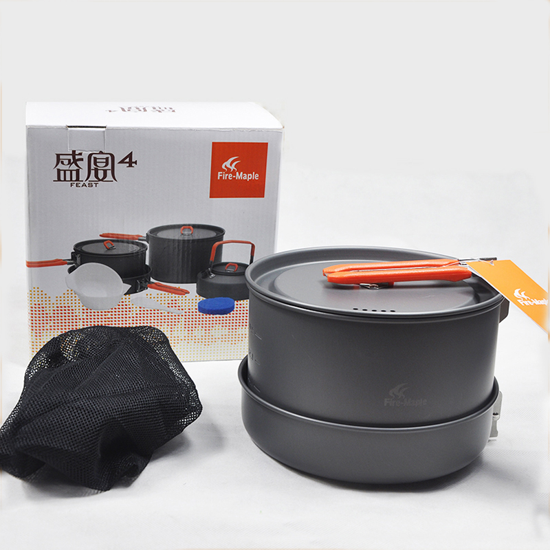 Camping Cooking Set 2 Person - Ateş Akçaağaç 4-5 Kişi Tencere Seti,