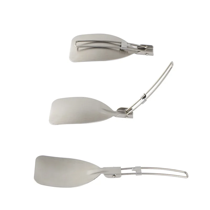 Camping Cooking Set 2 Person - Katlanır Kamp Spatula Paslanmaz Çelik Pişirme
