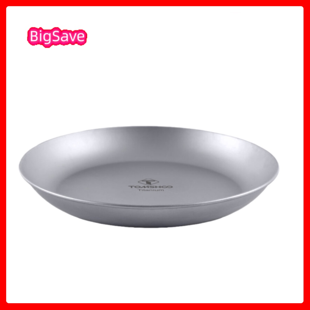 Camping Cooking Dishes - Taşınabilir Titanyum Yuvarlak Kamp Tabağı Açık