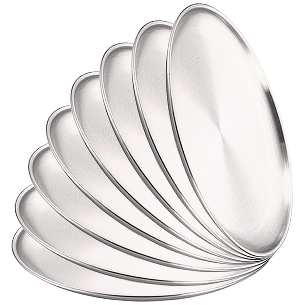 Camping Cooking Dishes - 8 adet Metal Yemek Tabağı Paslanmaz