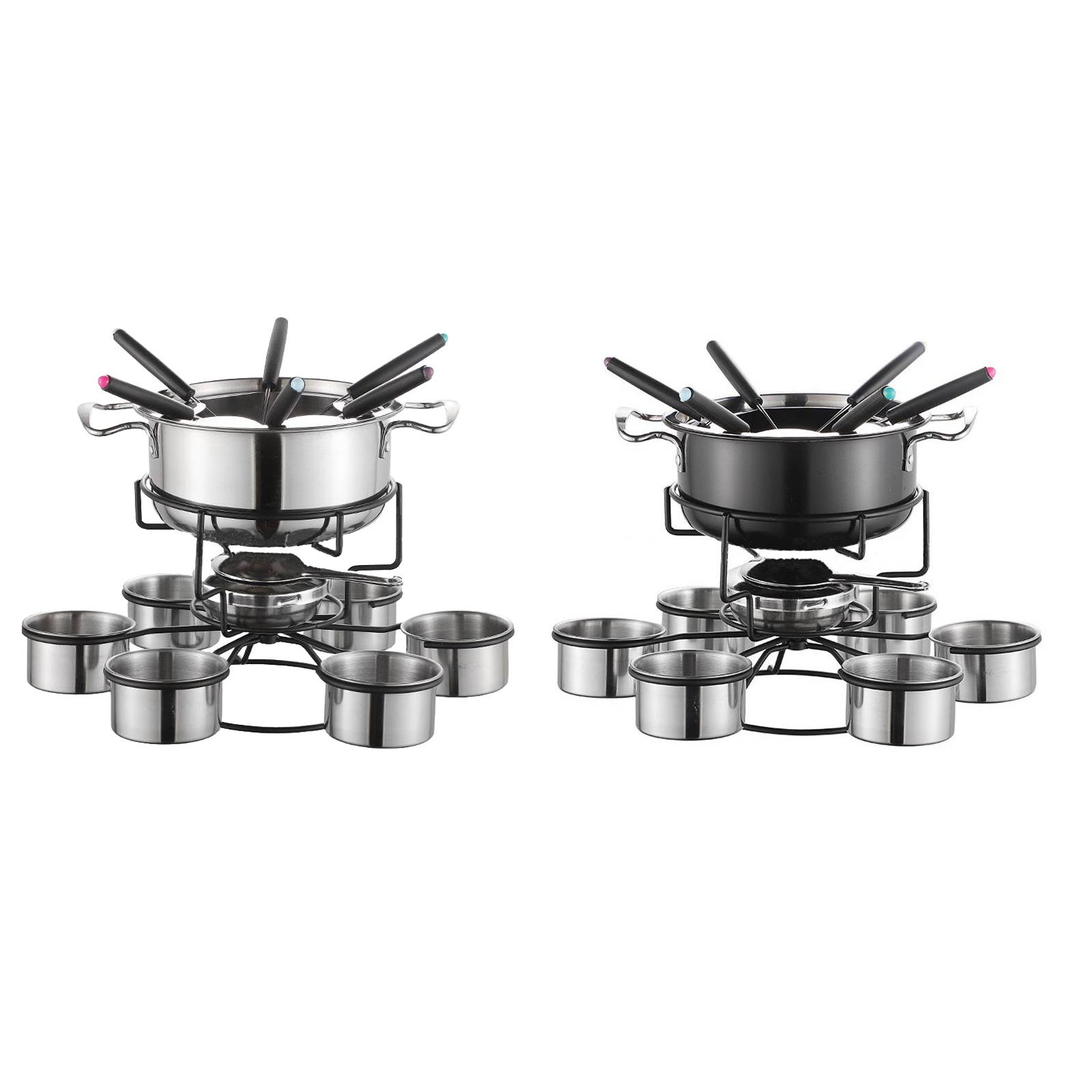 Camping Cooking Set Stainless Steel - Fondü Tencere Seti Pişirme Ocağı Kalınlaştırılmış
