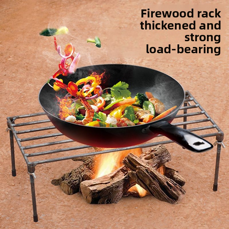 Camping Cooking Pot Tripod - Çelik Üç Ayaklı Tencere Standı Açık
