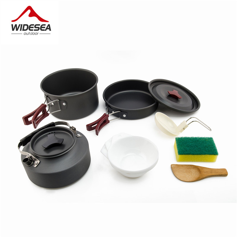 Camping Cooking And Dining Set - Widesea kamp TENCERE SETİ açık Pot