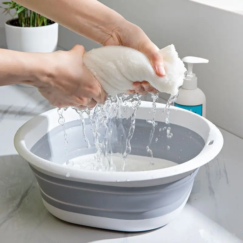 Camping Cooking Dishes - Plastik Çamaşır Lavabosu Katlanabilir Küvet Çamaşır