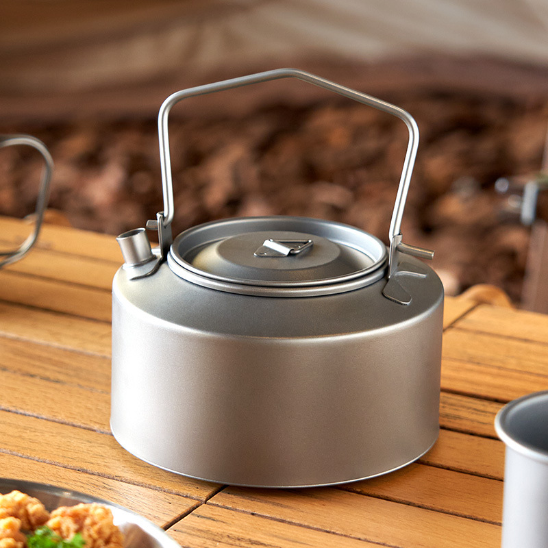 Camping Cooking Set Stainless Steel - Kamp Su Pişirme Su Isıtıcısı Titanyum