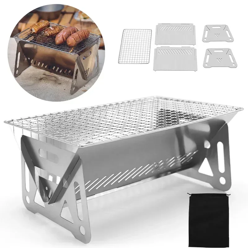 Camping Cooking Windshield - Taşınabilir katlanır barbekü ızgara ısıtma sobaları