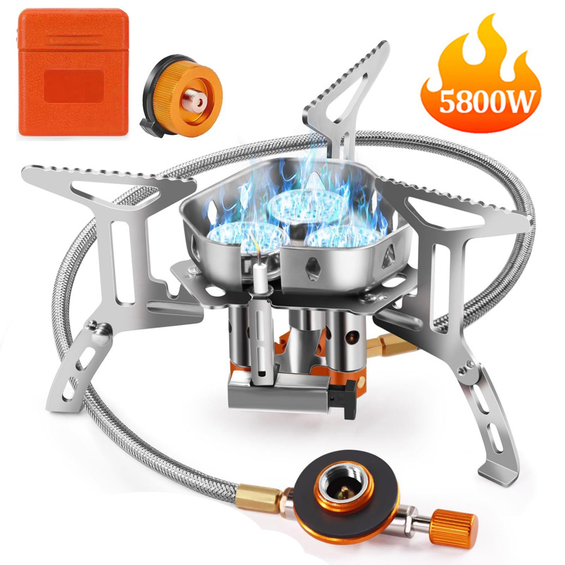 Camping Cooking Windshield - 5800W Yüksek Güçlü Kamp Gaz Sobası,