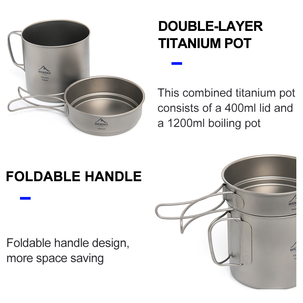 Widesea Ultralight Titanyum Ka - Camping Cooking Set Stainless Steel incelemesi ve fiyatı