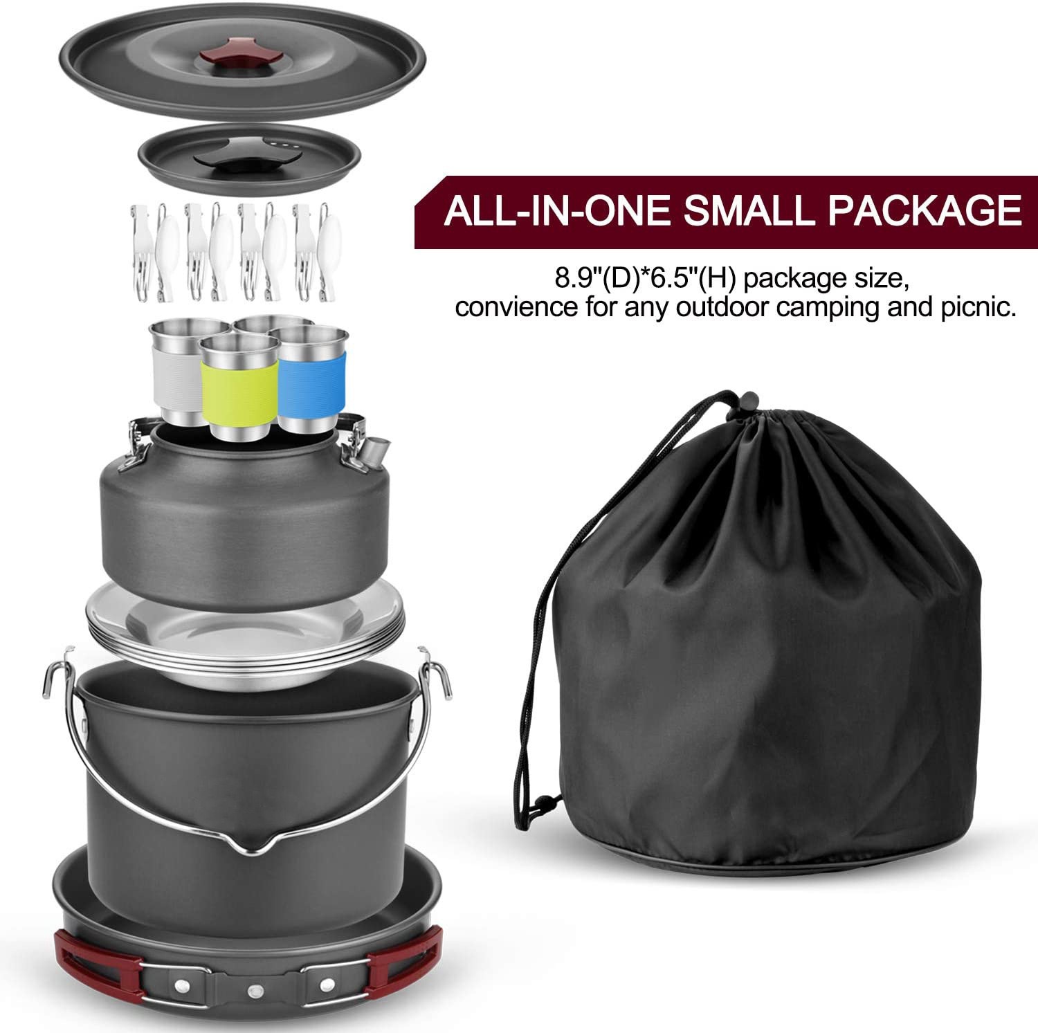 4-5 kişilik alüminyum dış meka - Camping Cooking One Pot incelemesi ve fiyatı