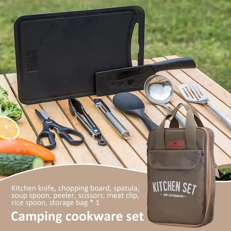 8 adet Kamp Mutfak Tencere Set - Camping Cooking Set Stainless Steel incelemesi ve fiyatı