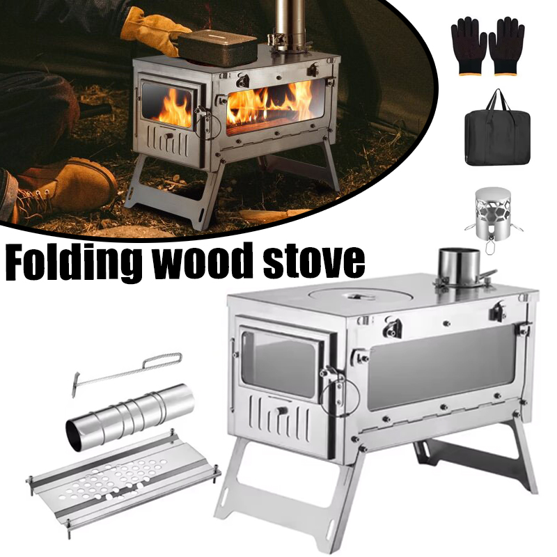 430 Paslanmaz Çelik Taşınabili - Camping Cooking Wood Stove incelemesi ve fiyatı