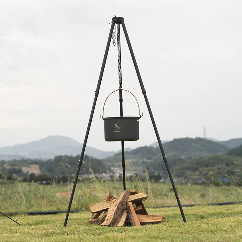 1 adet açık Bonfire Tripod kam - Camping Cooking Pot Tripod incelemesi ve fiyatı