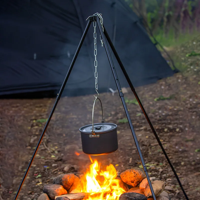 1 adet açık Bonfire Tripod kam - Camping Cooking Pot Tripod incelemesi ve fiyatı