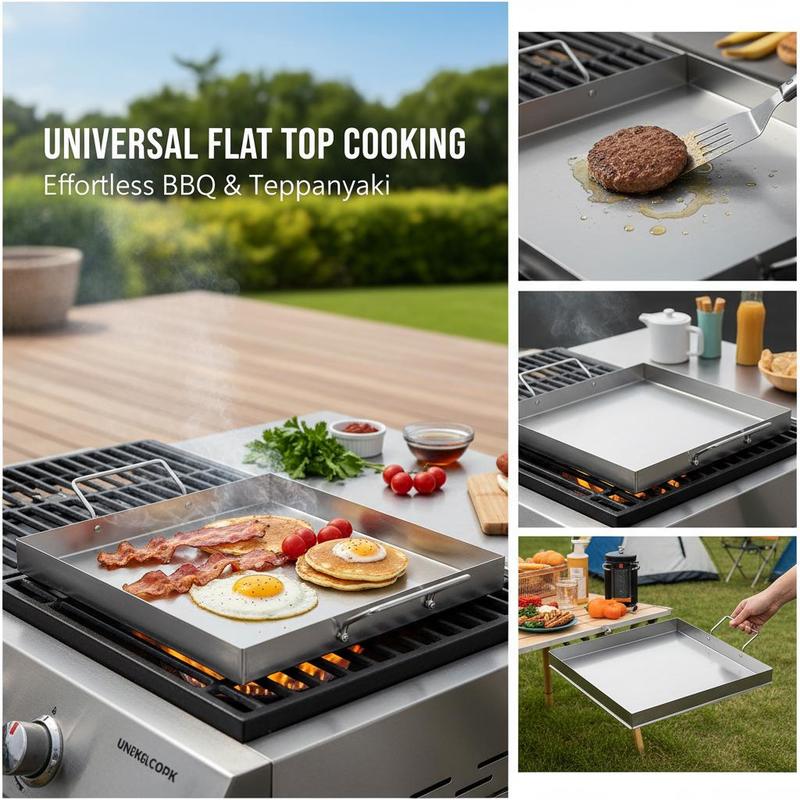 Evrensel Düz Üstlü Izgara 18x1 - Camping Cooking Set Stainless Steel incelemesi ve fiyatı