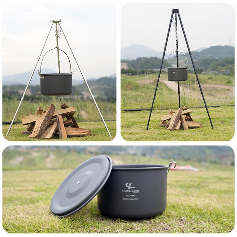 4.5L kamp asılı Pot tencere aç - Camping Cooking One Pot incelemesi ve fiyatı