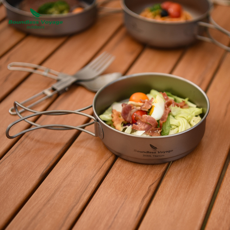 Saf Titanyum Katlanır Saplı Te - Camping Cooking Pots And Pans Set incelemesi ve fiyatı