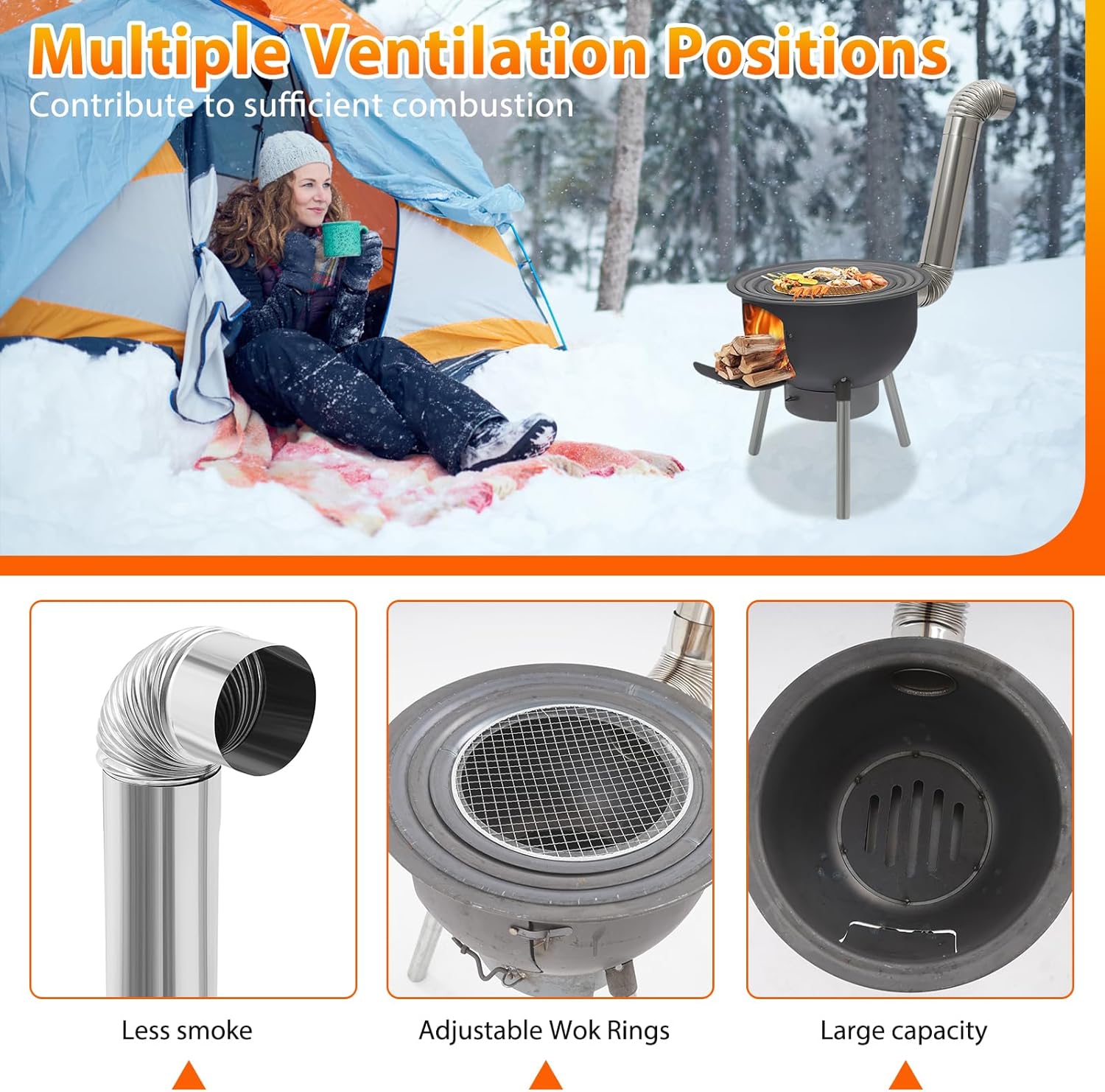 Kamp ve Yürüyüş İçin Taşınabil - Camping Cooking Wood Stove incelemesi ve fiyatı
