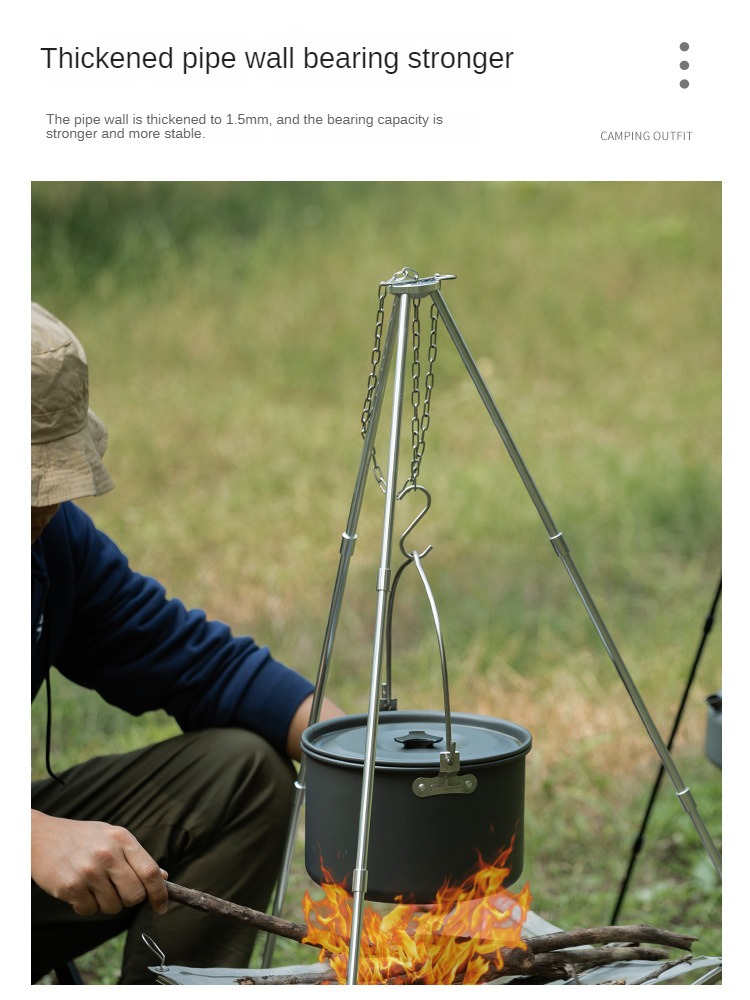 Kamp Bonfire Tripod taşınabili - Camping Cooking Pot Tripod incelemesi ve fiyatı