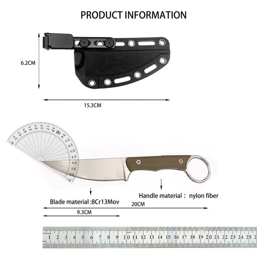 1 adet yüksek kaliteli açık ha - Camping Cooking Knife With Sheath incelemesi ve fiyatı