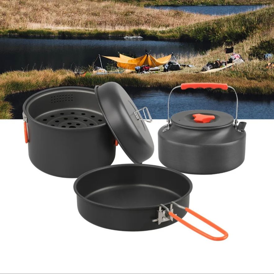Açık TENCERE SETİ kamp tencere - Camping Cooking Pots And Pans Set incelemesi ve fiyatı