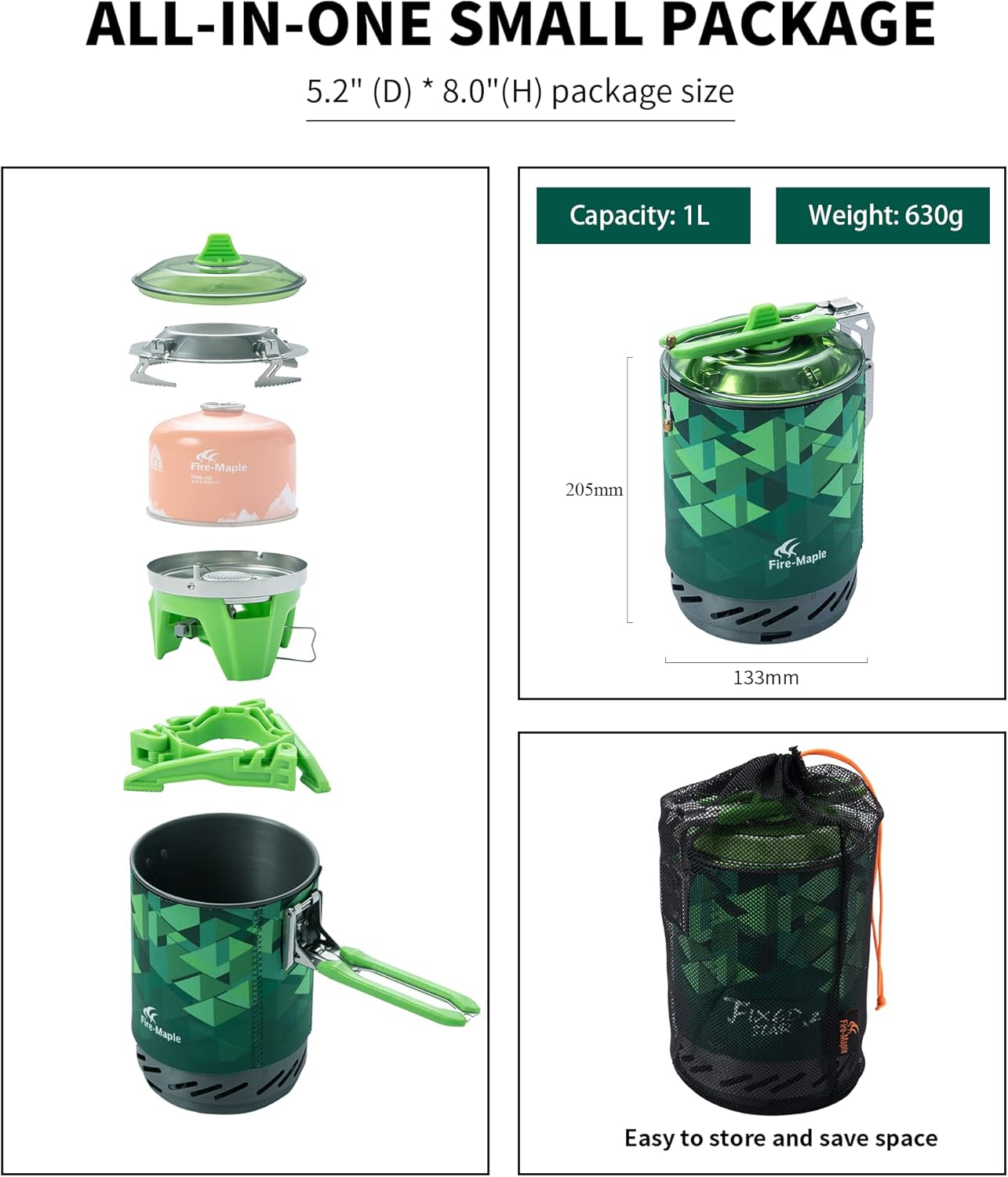 Yangın akçaağaç FMS-X2 pişirme - Camping Cooking One Pot incelemesi ve fiyatı