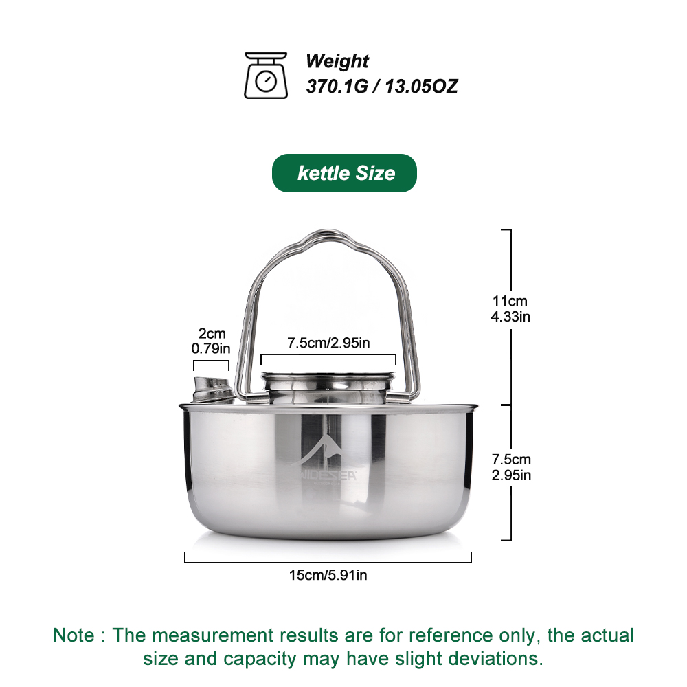 Widesea kamp açık Outdoor SS30 - Camping Cooking Set Stainless Steel incelemesi ve fiyatı
