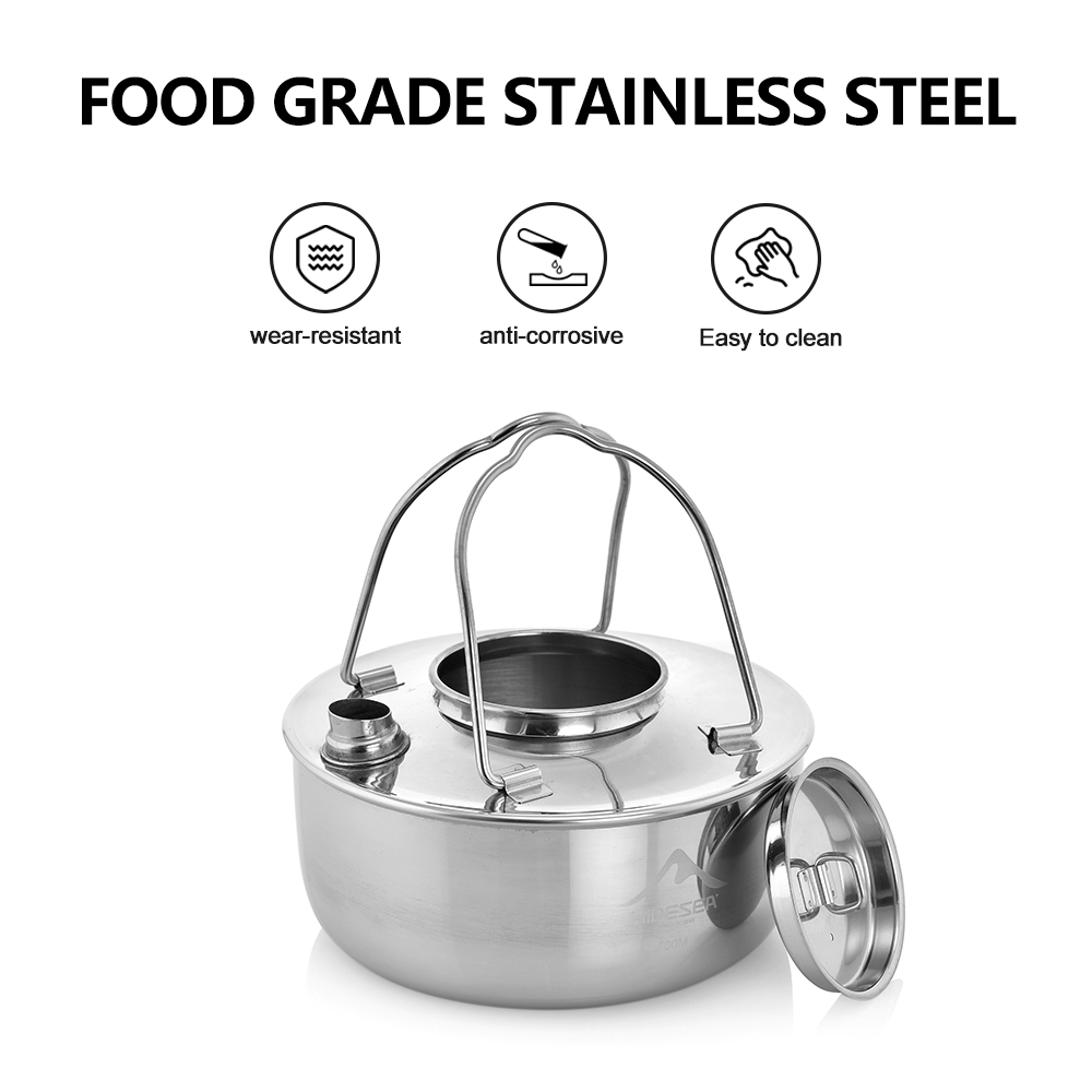 Widesea kamp açık Outdoor SS30 - Camping Cooking Set Stainless Steel incelemesi ve fiyatı