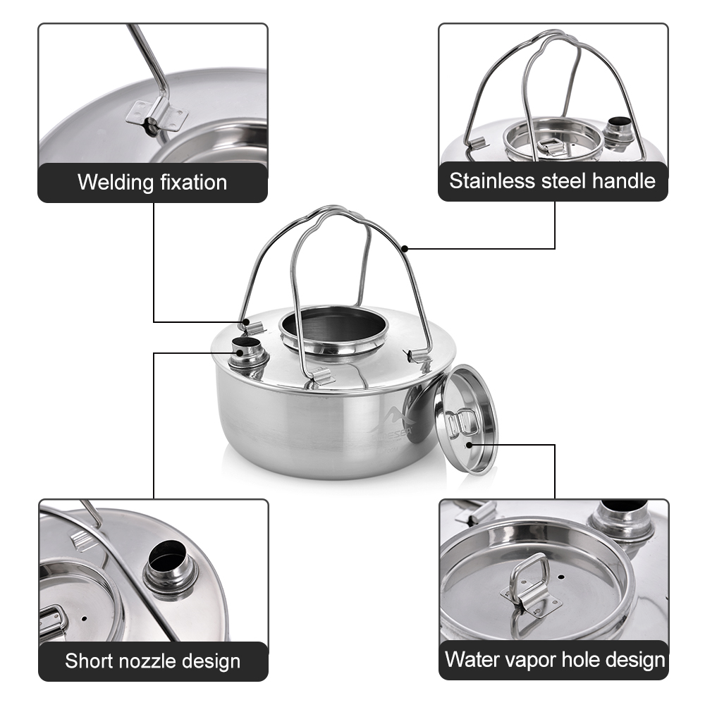 Widesea kamp açık Outdoor SS30 - Camping Cooking Set Stainless Steel incelemesi ve fiyatı