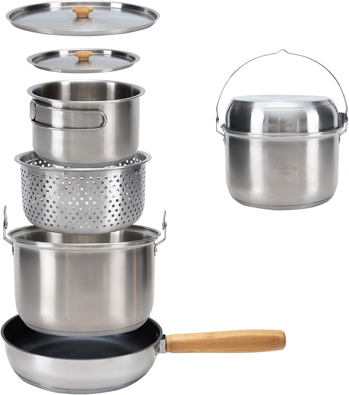 304 Paslanmaz Çelik Kamp Yemek - Camping Cooking Pots And Pans Set incelemesi ve fiyatı