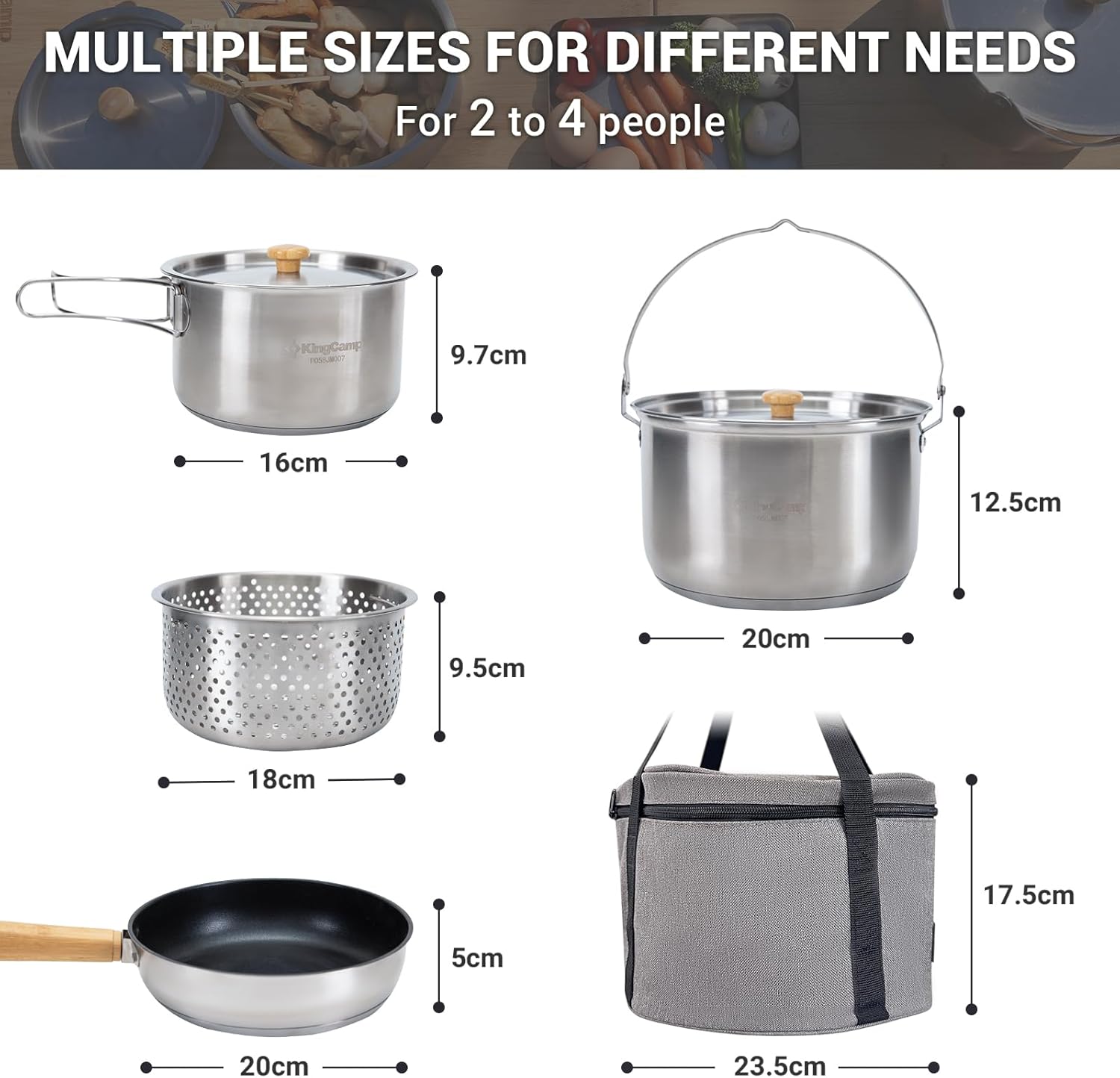 304 Paslanmaz Çelik Kamp Yemek - Camping Cooking Pots And Pans Set incelemesi ve fiyatı