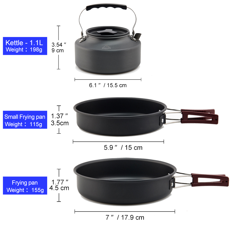 Widesea kamp TENCERE SETİ açık - Camping Cooking And Dining Set incelemesi ve fiyatı