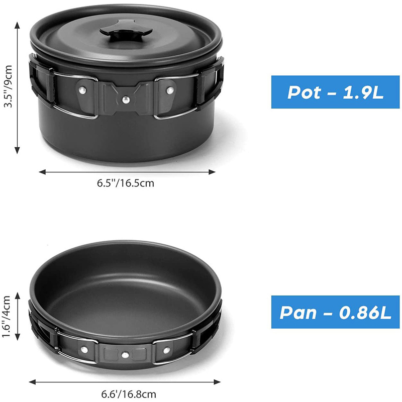 1 takım açık hava tencere tava - Camping Cooking Pots And Pans Set incelemesi ve fiyatı