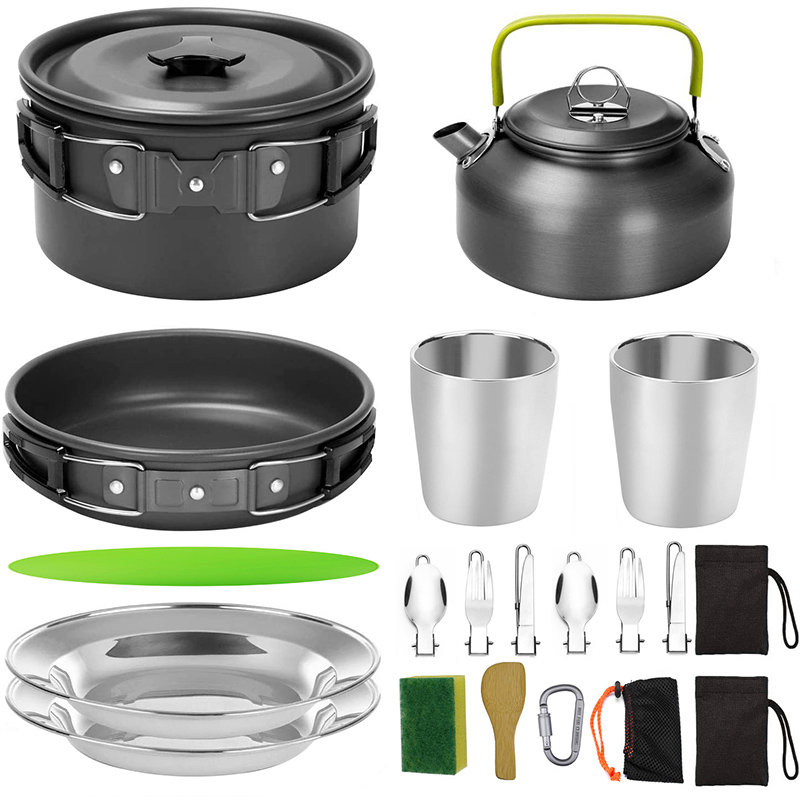 1 takım açık hava tencere tava - Camping Cooking Pots And Pans Set incelemesi ve fiyatı