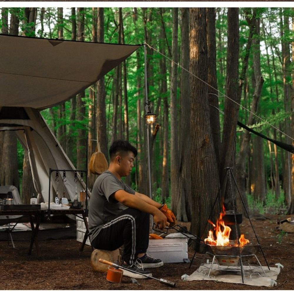 Taşınabilir Kamp Tripod'u Ayar - Camping Cooking Pot Tripod incelemesi ve fiyatı